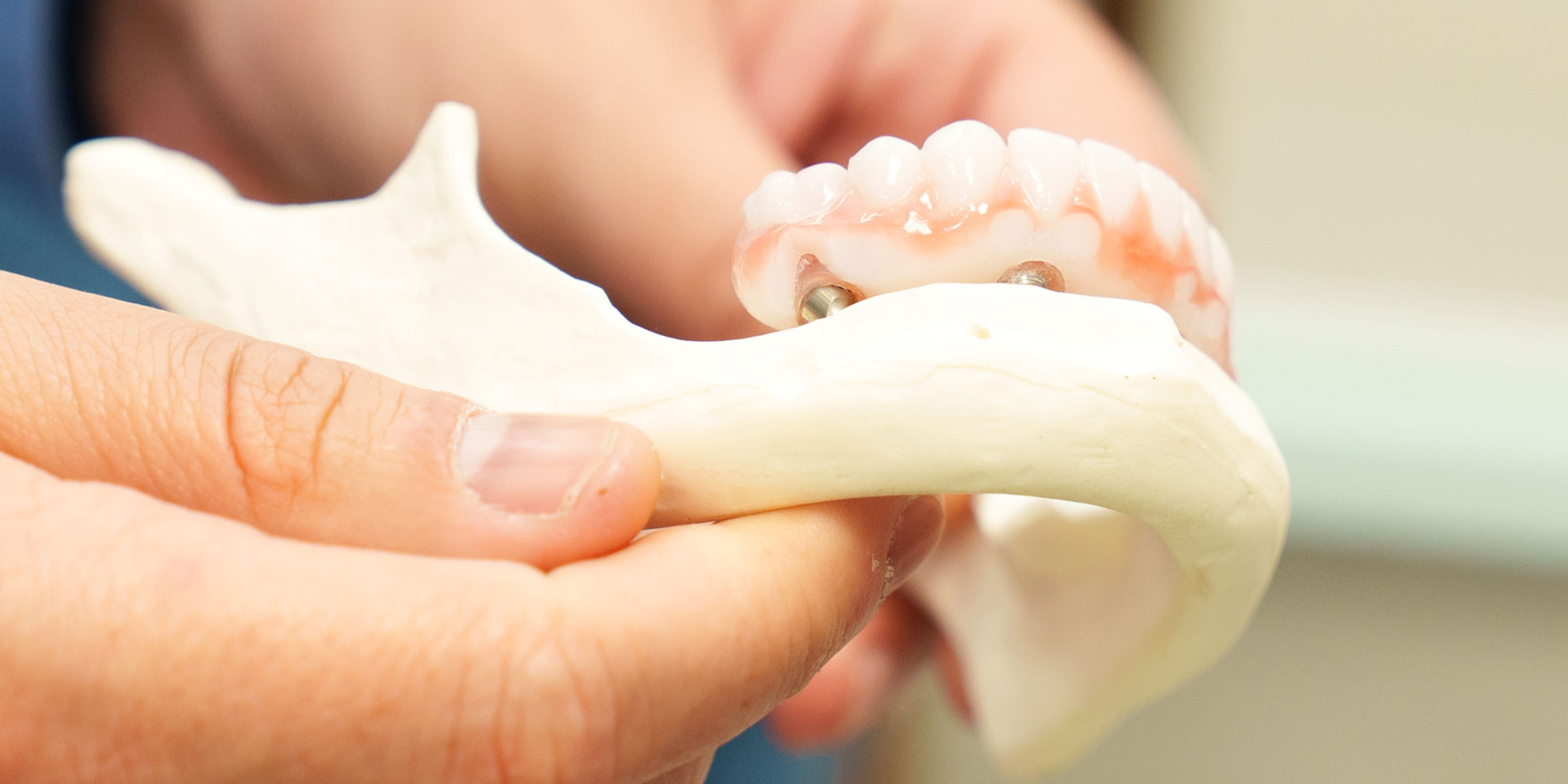 Dental professional smiling